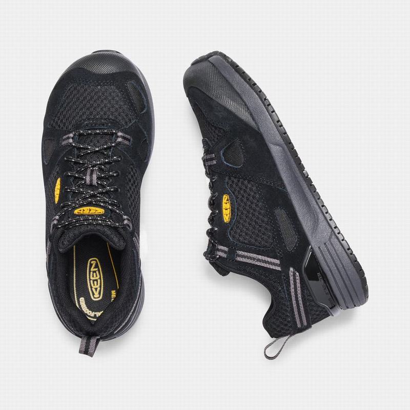 Zapatos De Trabajo Keen Mujer Colombia - Keen Springfield Aluminum Toe Negras (HWOUG4907)